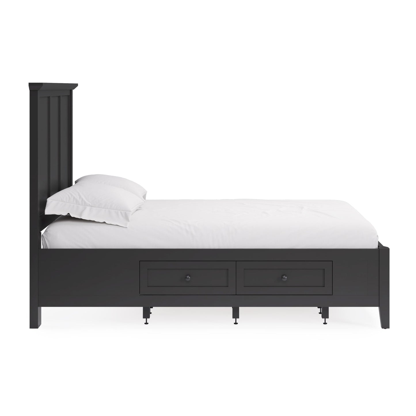 Modus Grace Four Drawer Platform Storage Bed in Raven Black