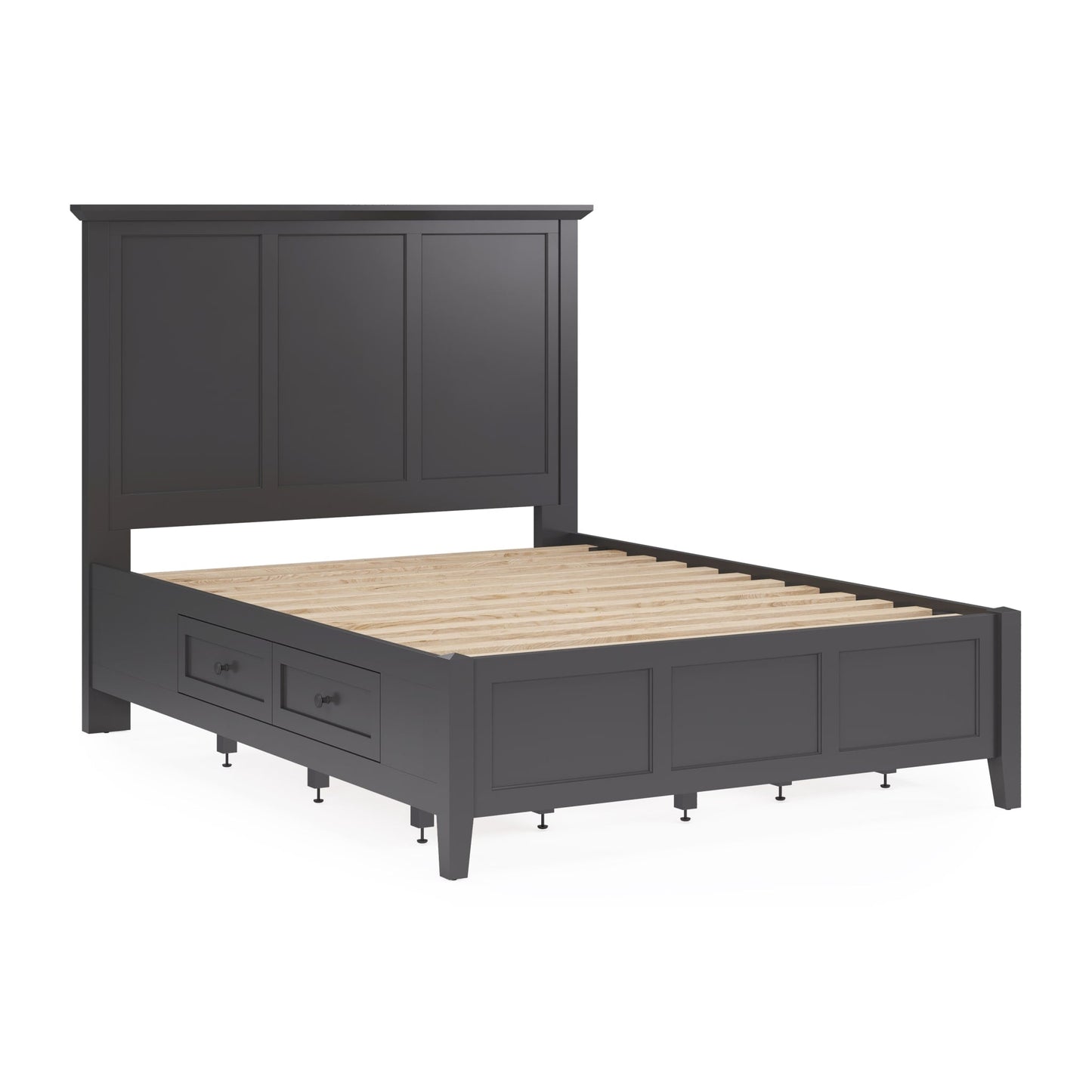 Modus Grace Four Drawer Platform Storage Bed in Raven Black