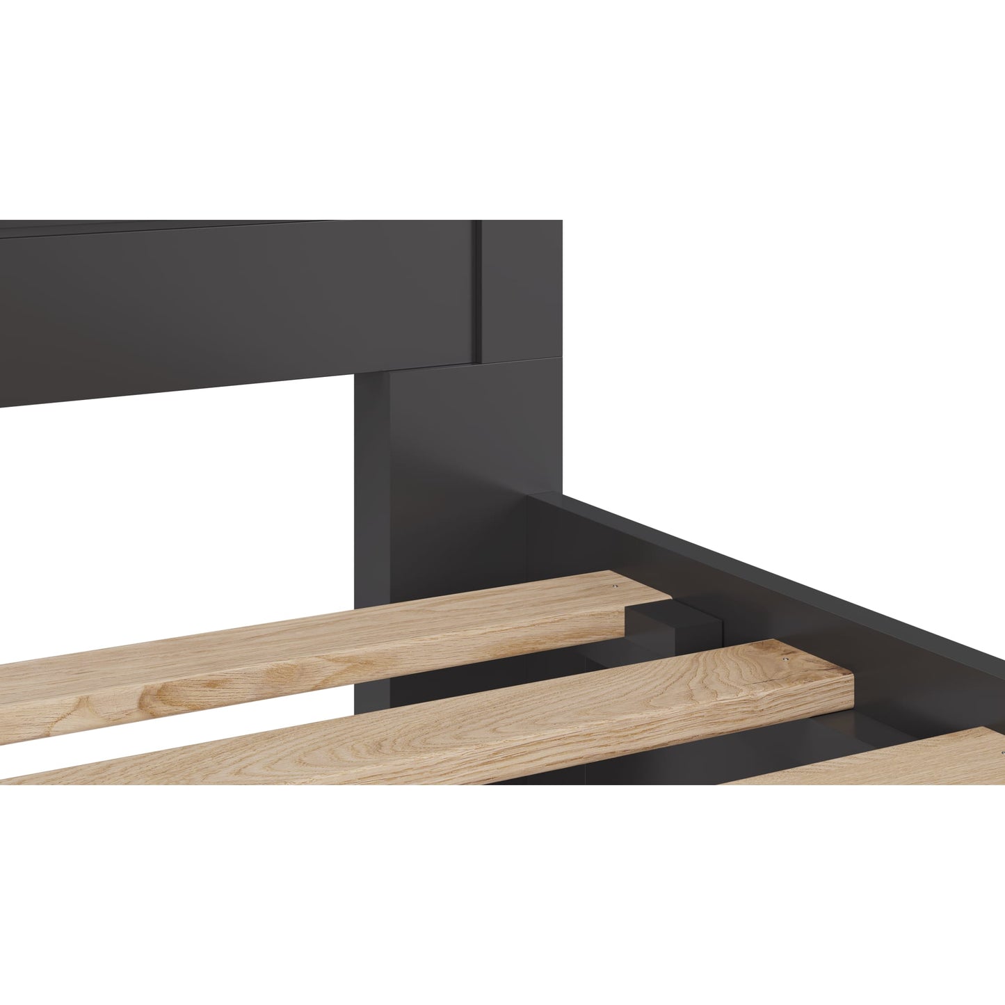 Modus Grace Four Drawer Platform Storage Bed in Raven Black