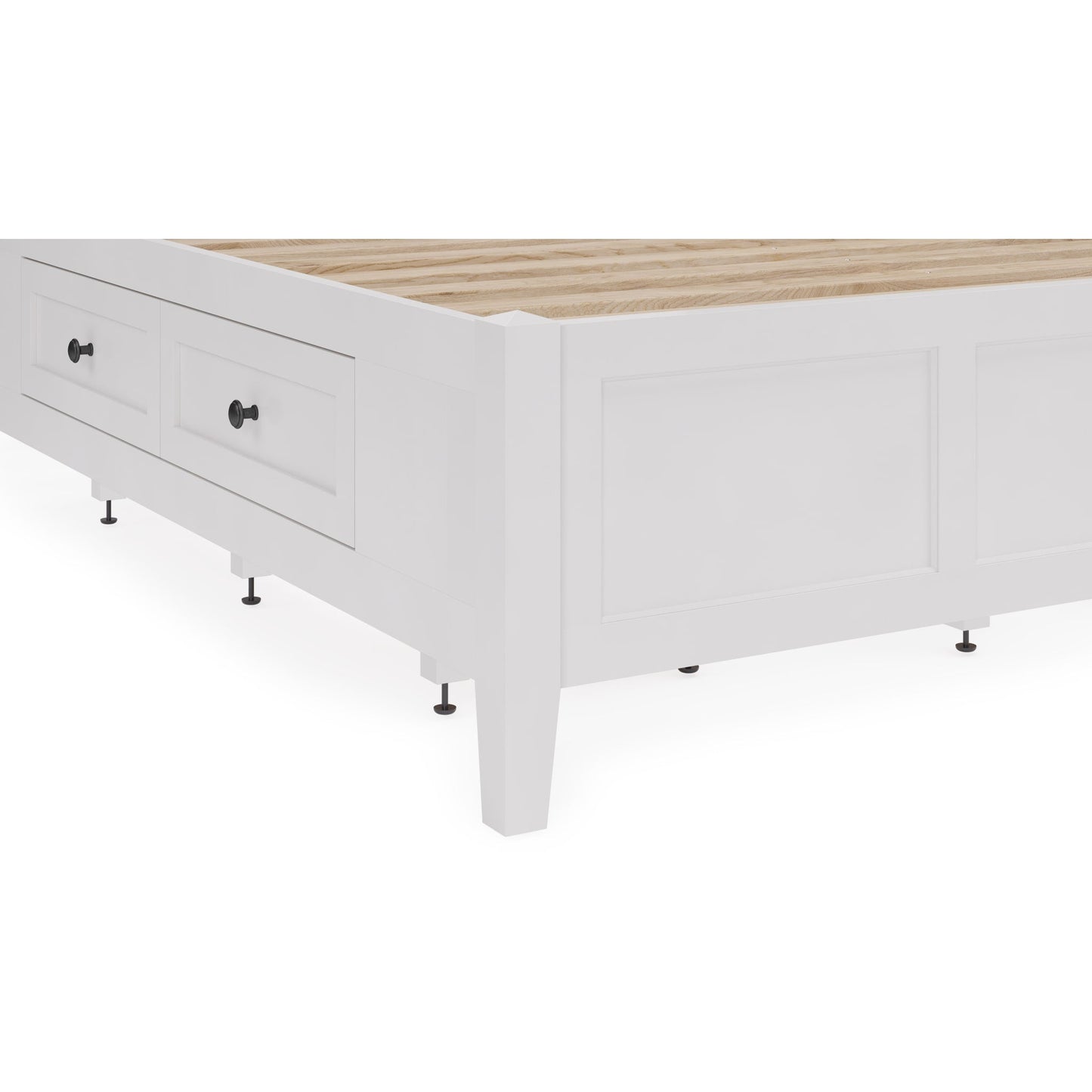Modus Grace Four Drawer Platform Storage Bed in Snowfall White