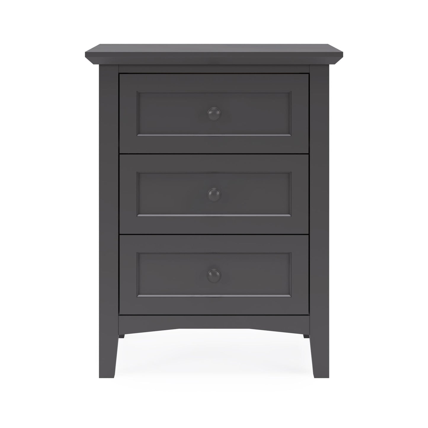 Modus Grace Three Drawer Nightstand in Raven Black
