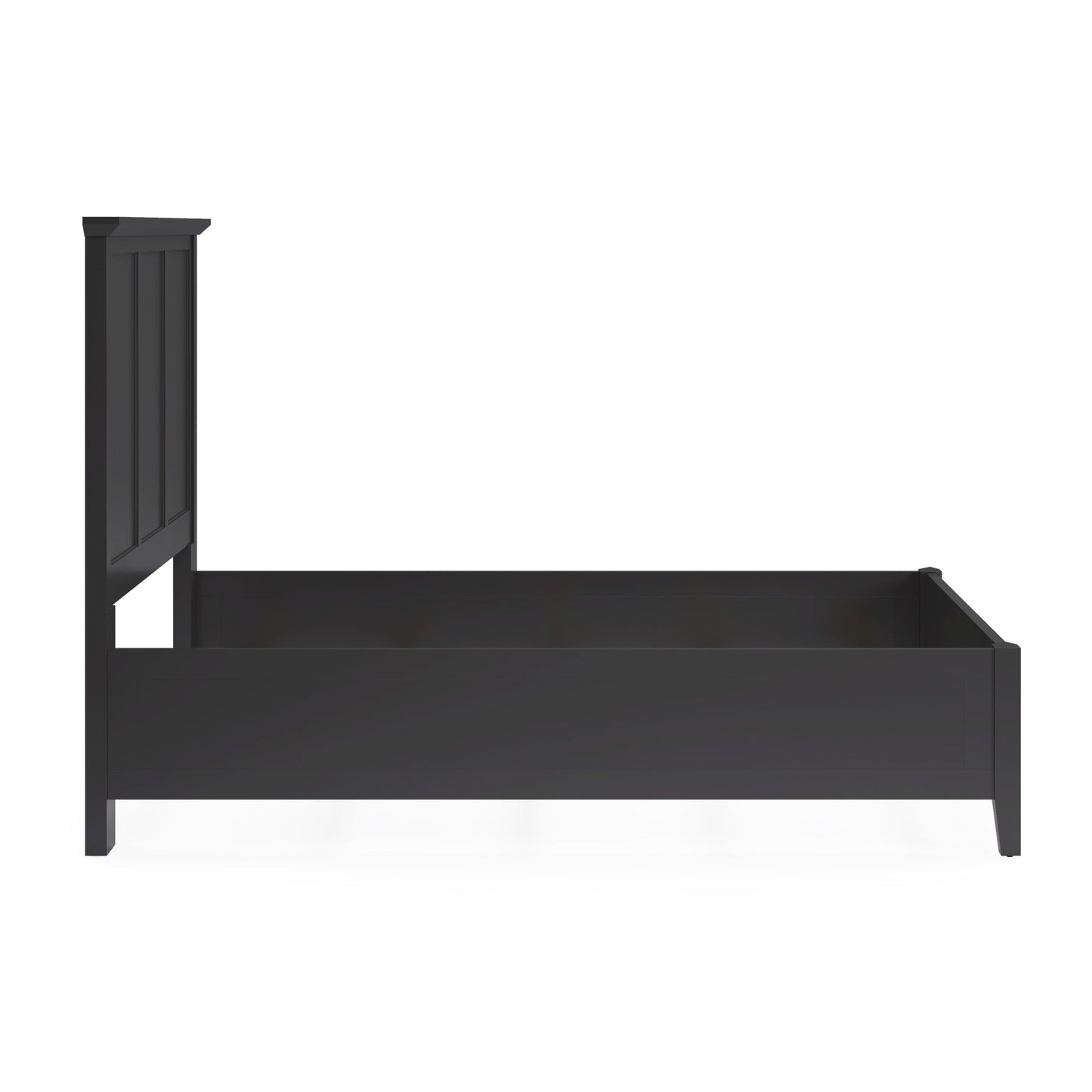 Modus Grace Three Panel Bed in Raven Black