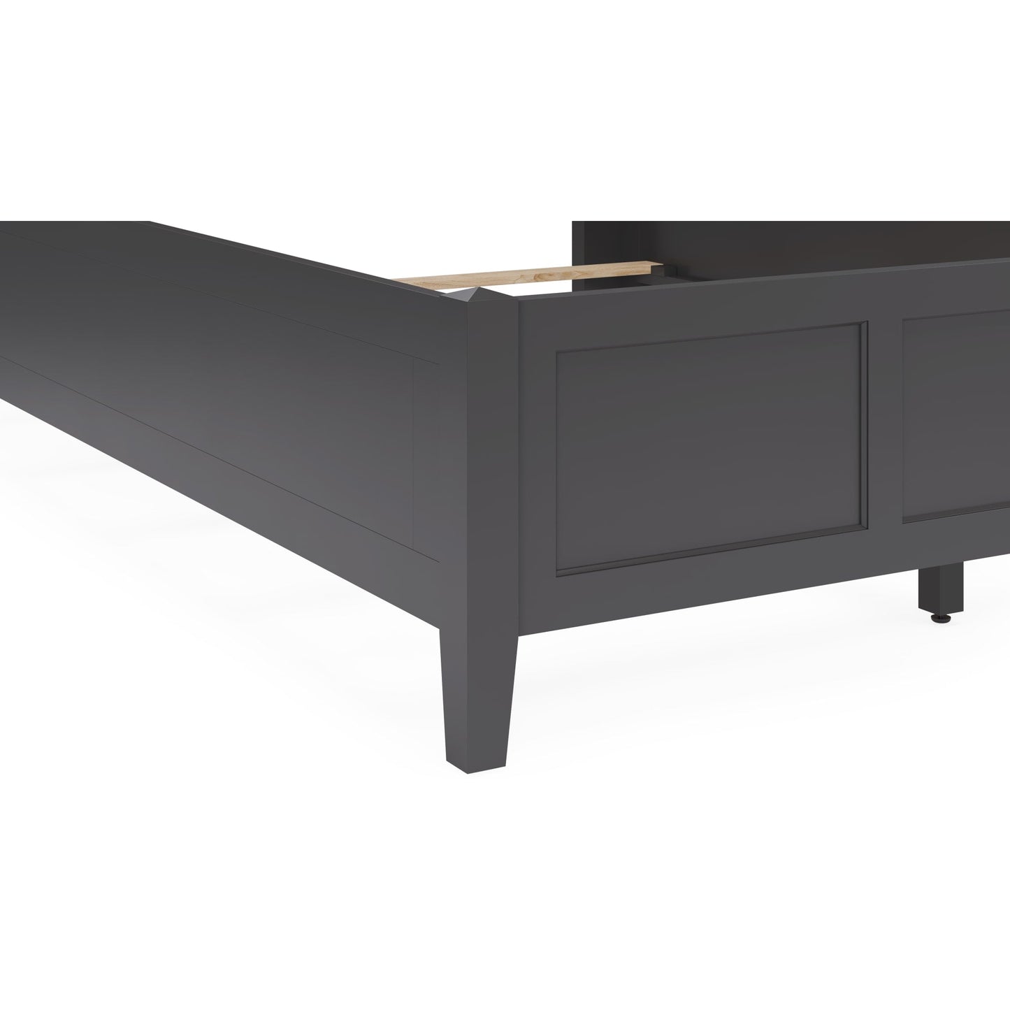 Modus Grace Three Panel Bed in Raven Black