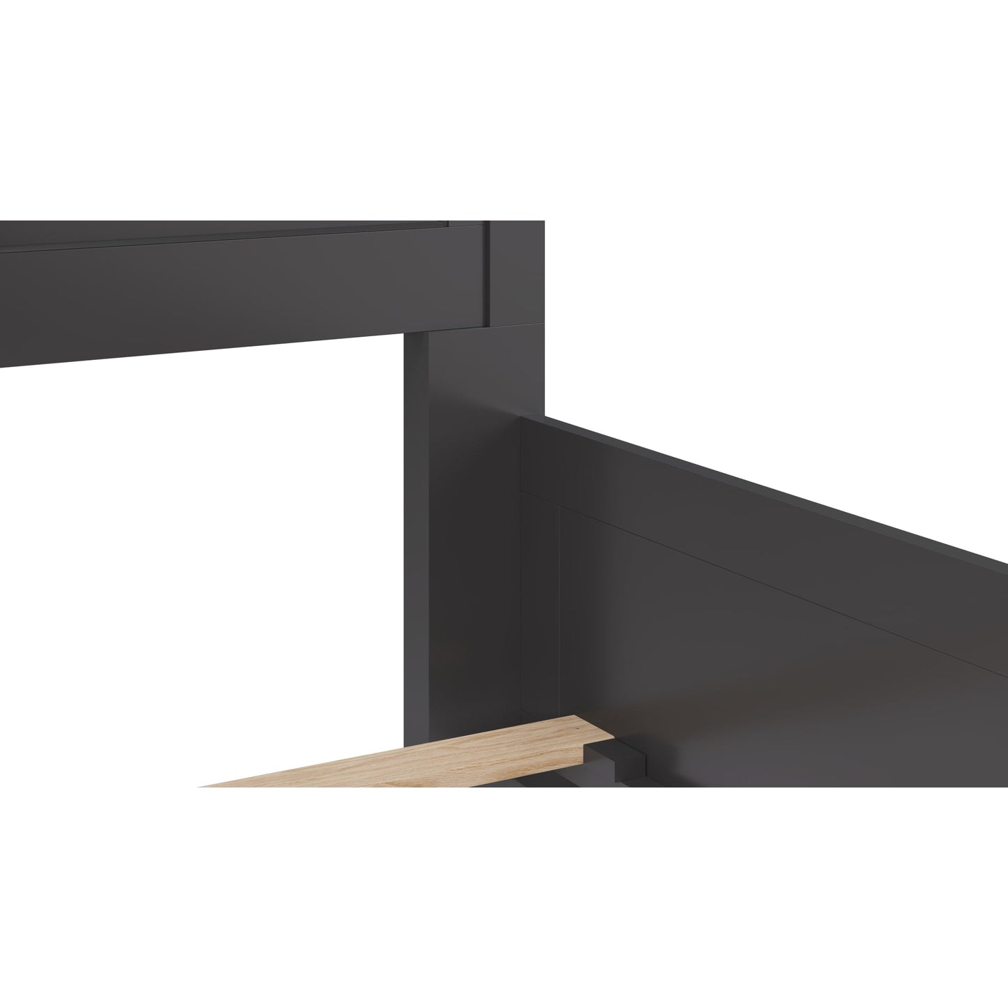 Modus Grace Three Panel Bed in Raven Black