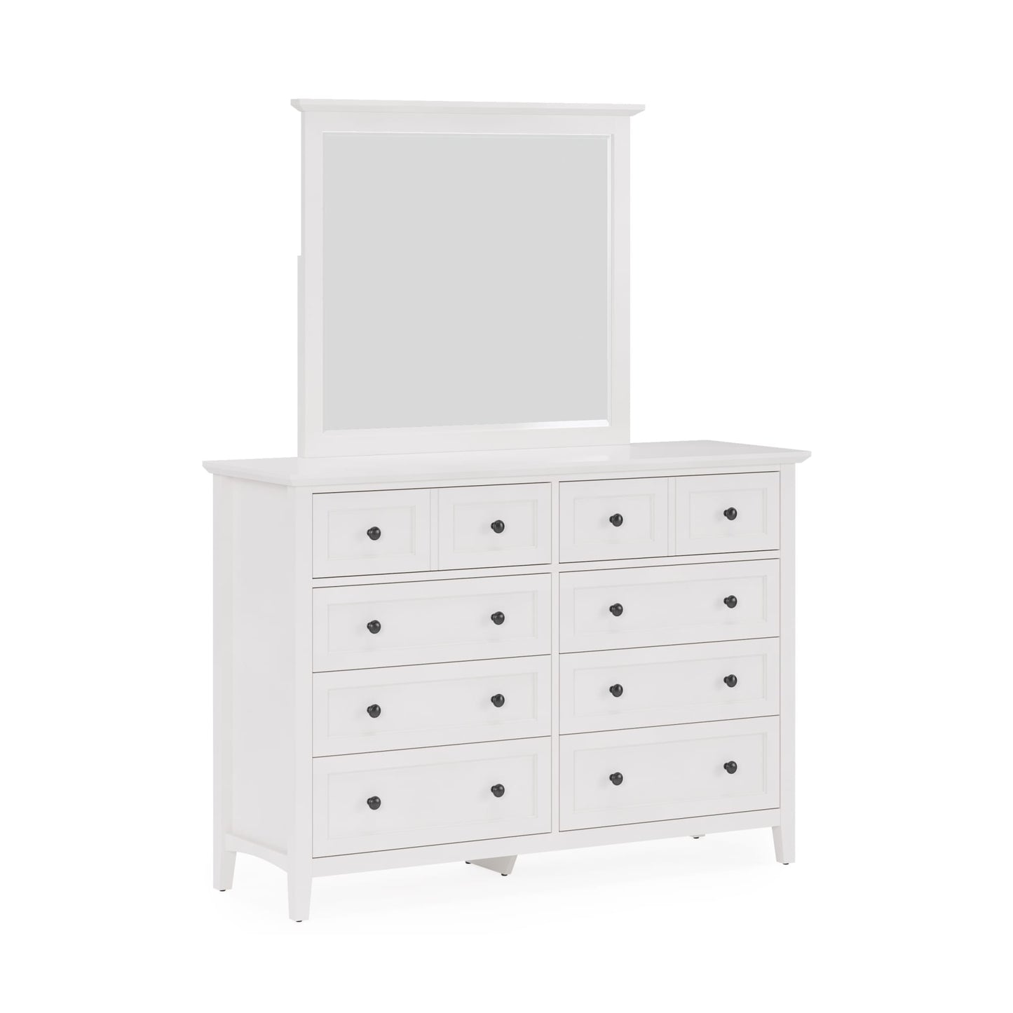 Modus Grace Wall or Dresser Mirror in Snowfall White