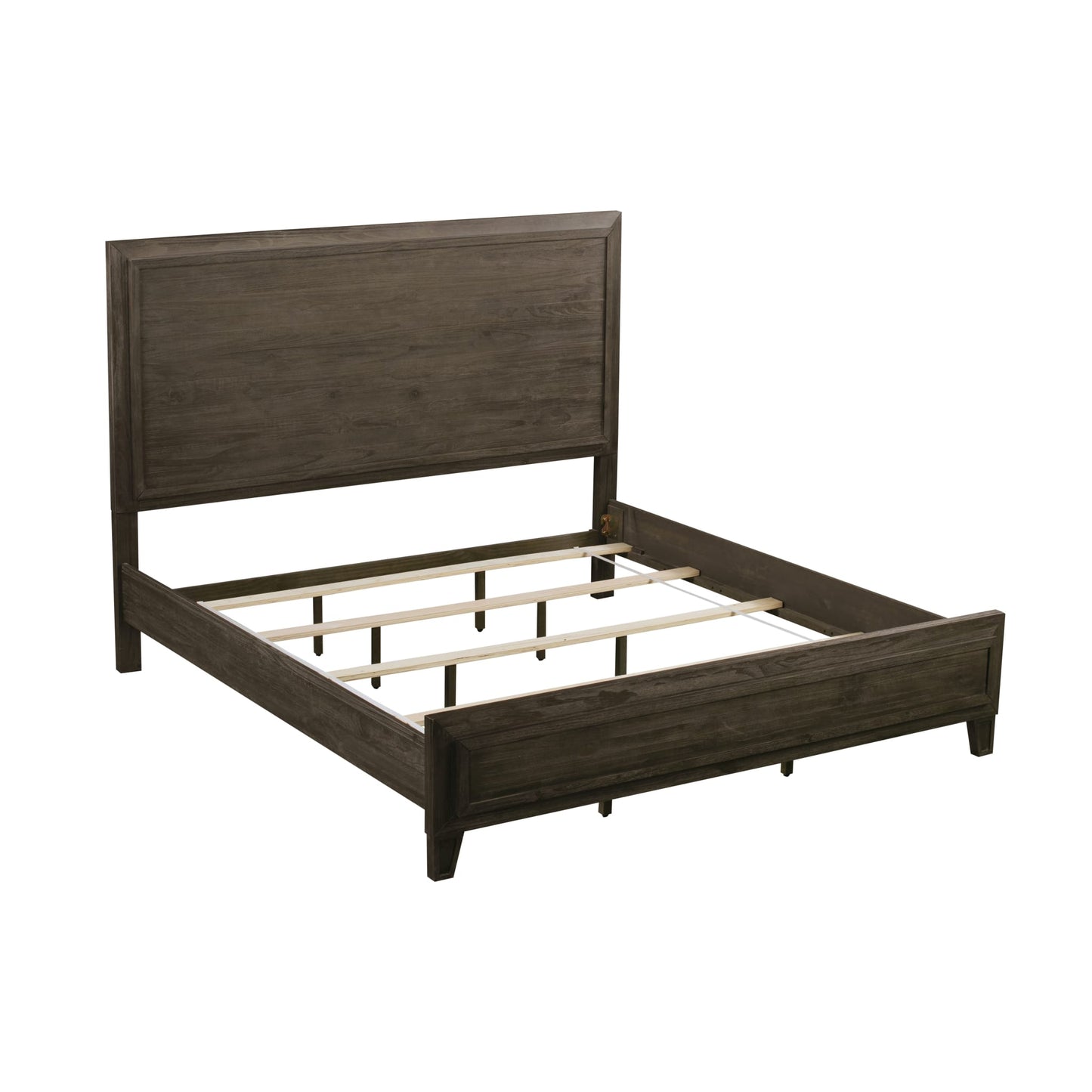Modus Hadley Solid Wood Panel Bed in Onyx