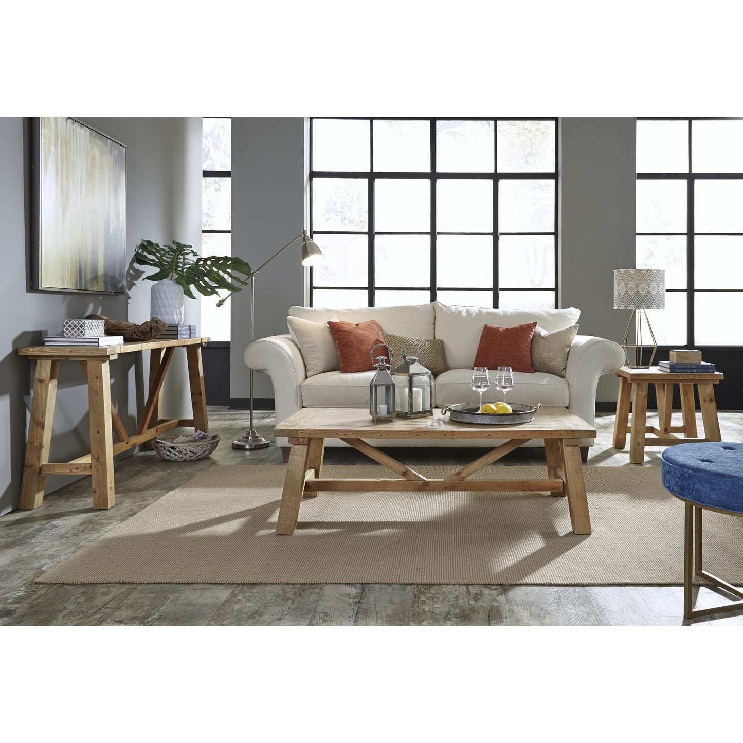 Modus Harby Reclaimed Wood Console Table in Rustic Tawny