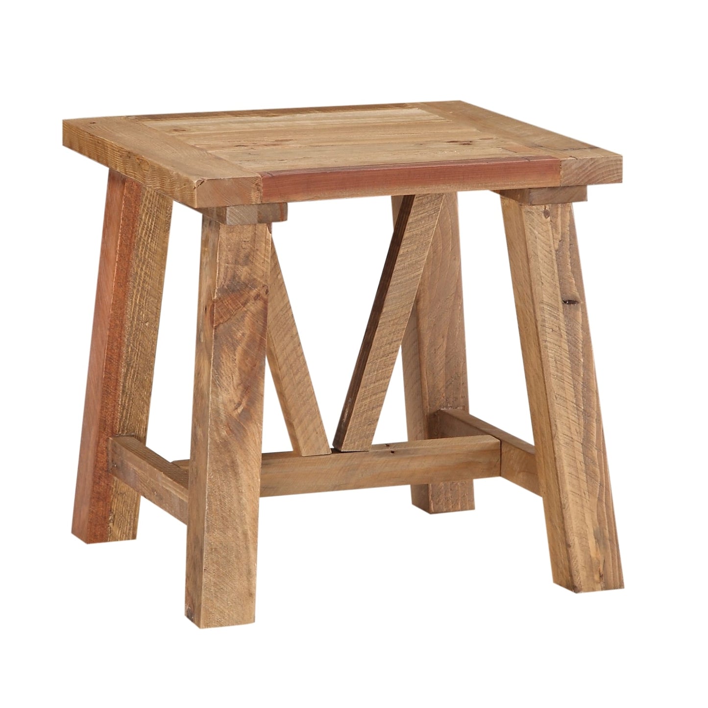 Modus Harby Reclaimed Wood Square Side Table in Rustic Tawny