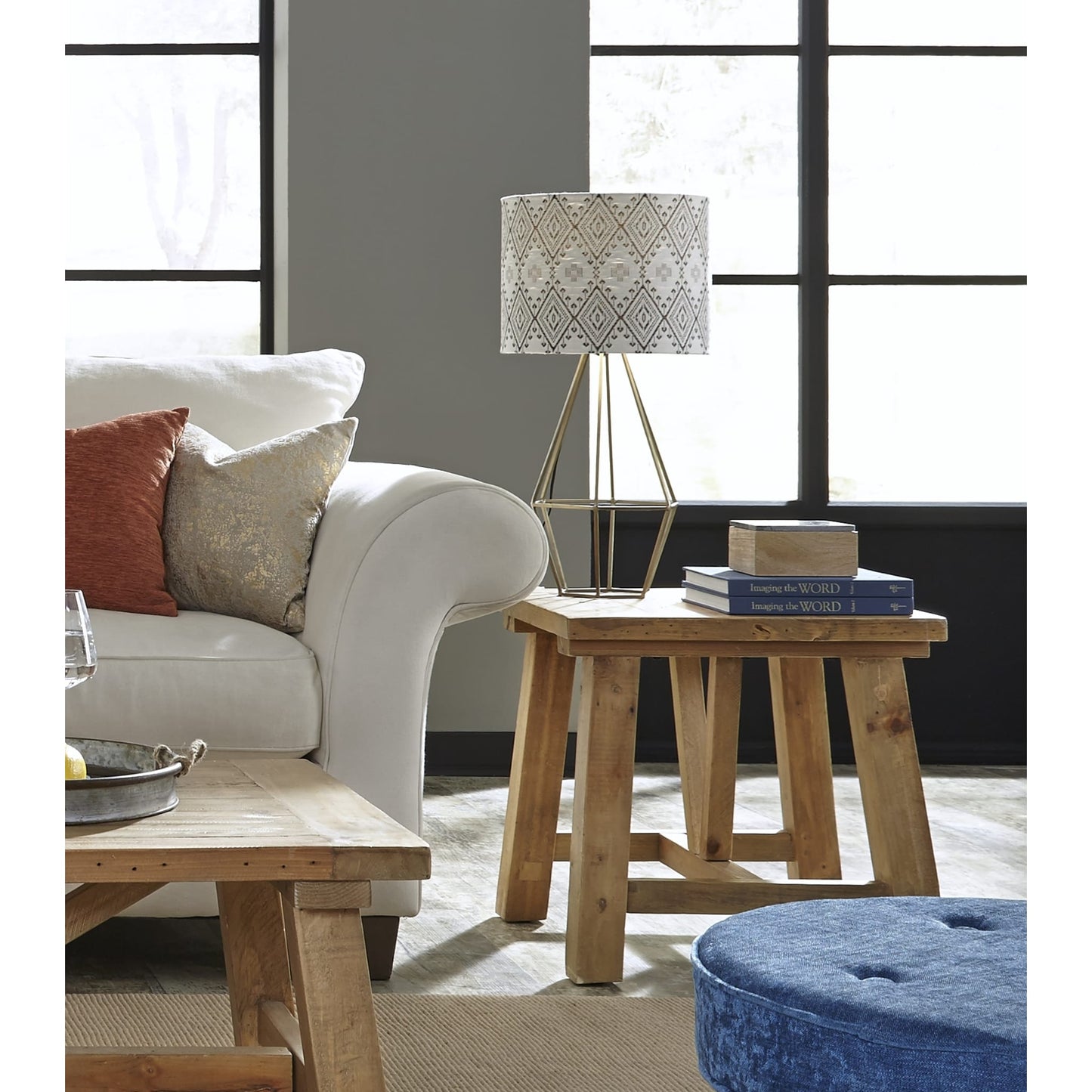 Modus Harby Reclaimed Wood Square Side Table in Rustic Tawny