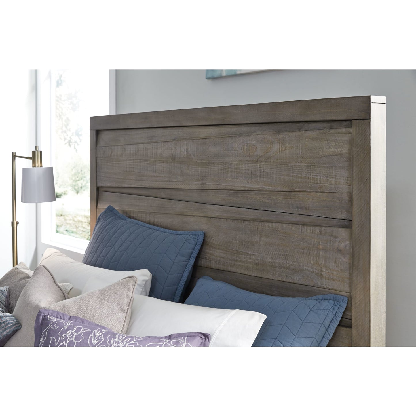 Modus Hearst Solid Wood Panel Bed in Sahara Tan