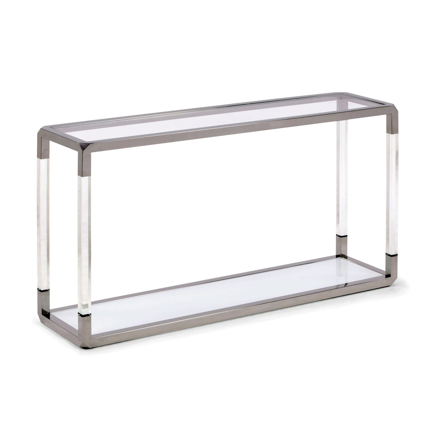 Modus Jasper Console Table in Acrylic/White Glass/PSS