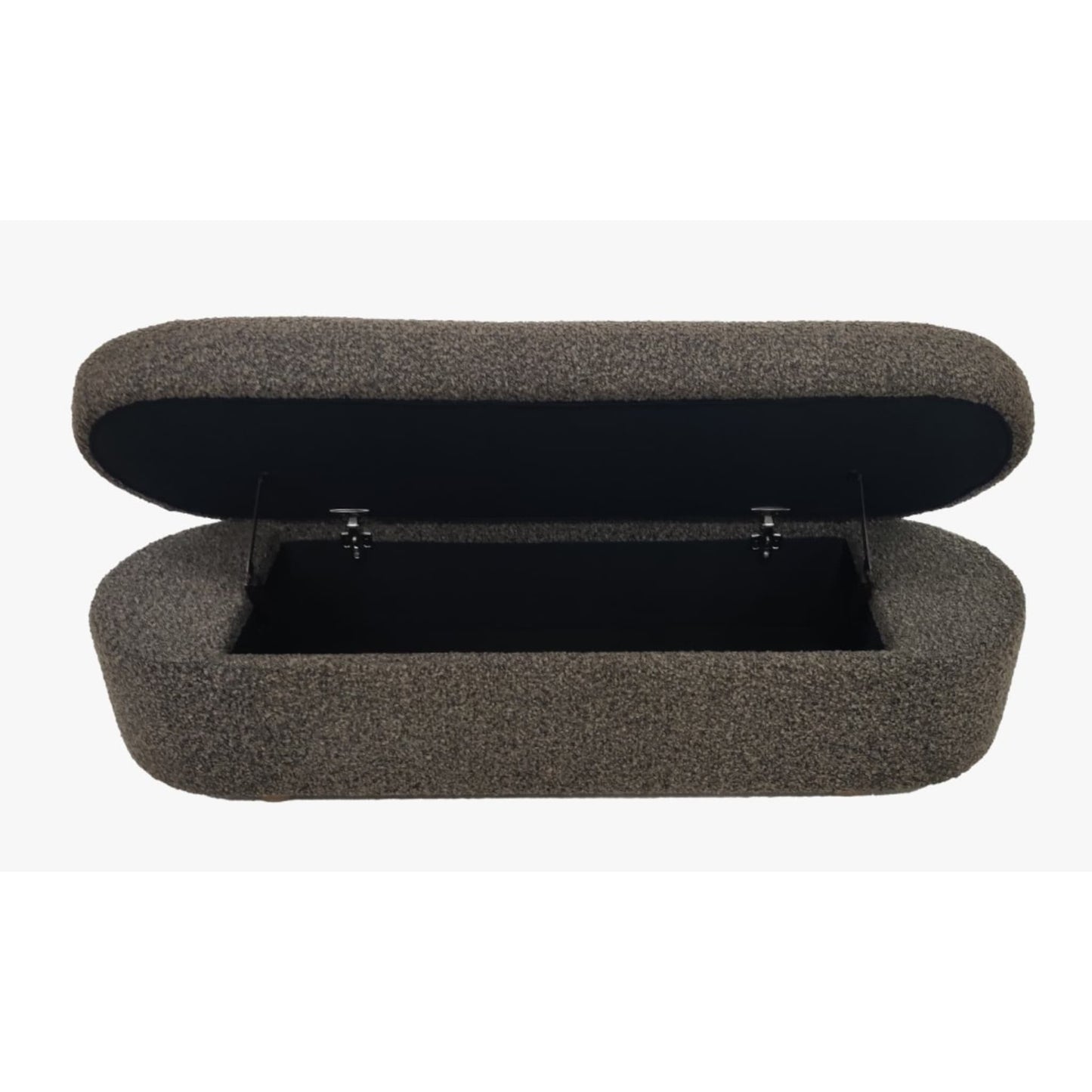 Modus Kiki Upholstered Hinged Storage Bench in Pumpernickel Boucle