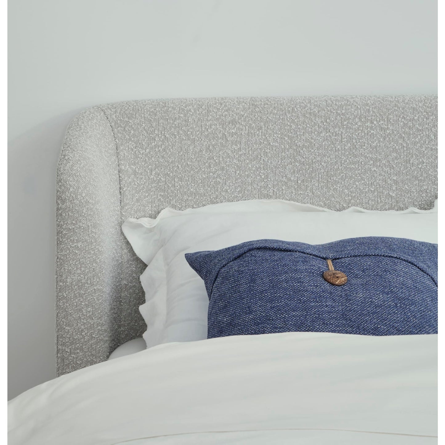 Modus Kiki Upholstered Platform Bed in Cotton Ball Boucle