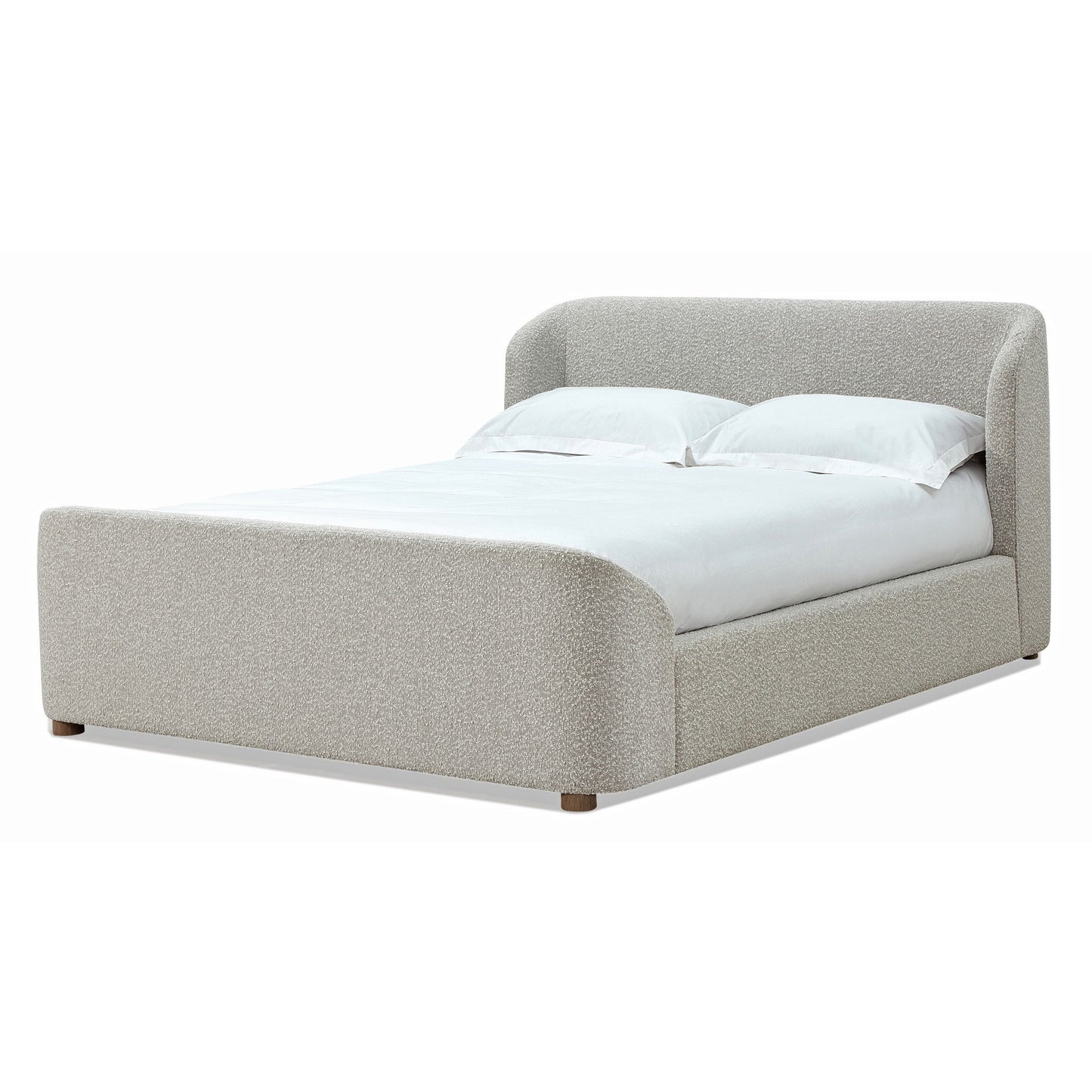 Modus Kiki Upholstered Platform Bed in Cotton Ball Boucle