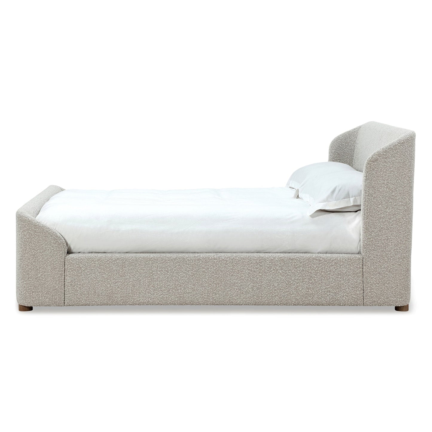 Modus Kiki Upholstered Platform Bed in Cotton Ball Boucle