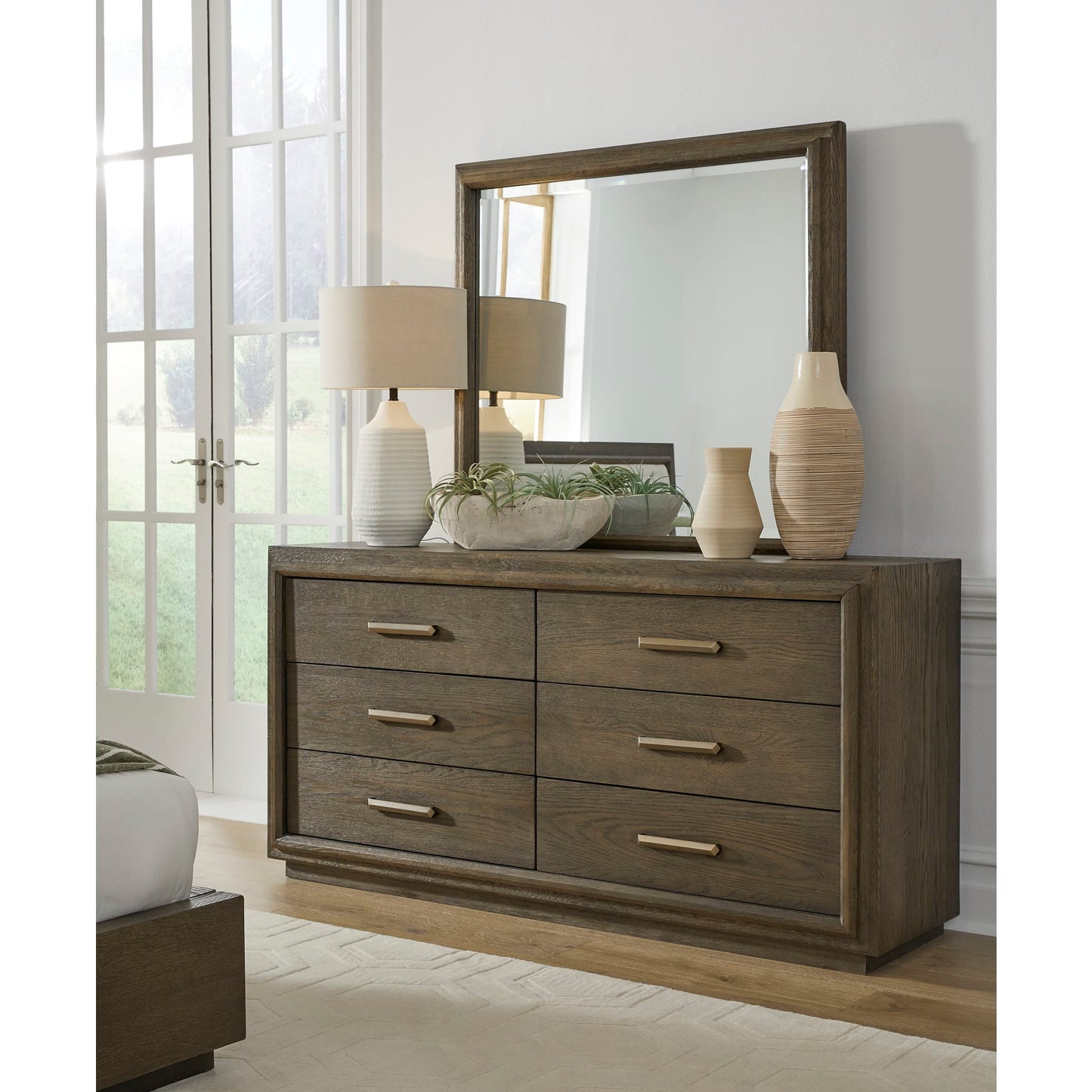 Modus Lawson Solid Oak Mirror in Big Bear Brown