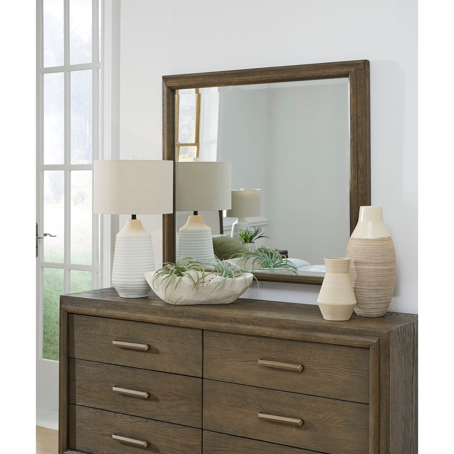 Modus Lawson Solid Oak Mirror in Big Bear Brown