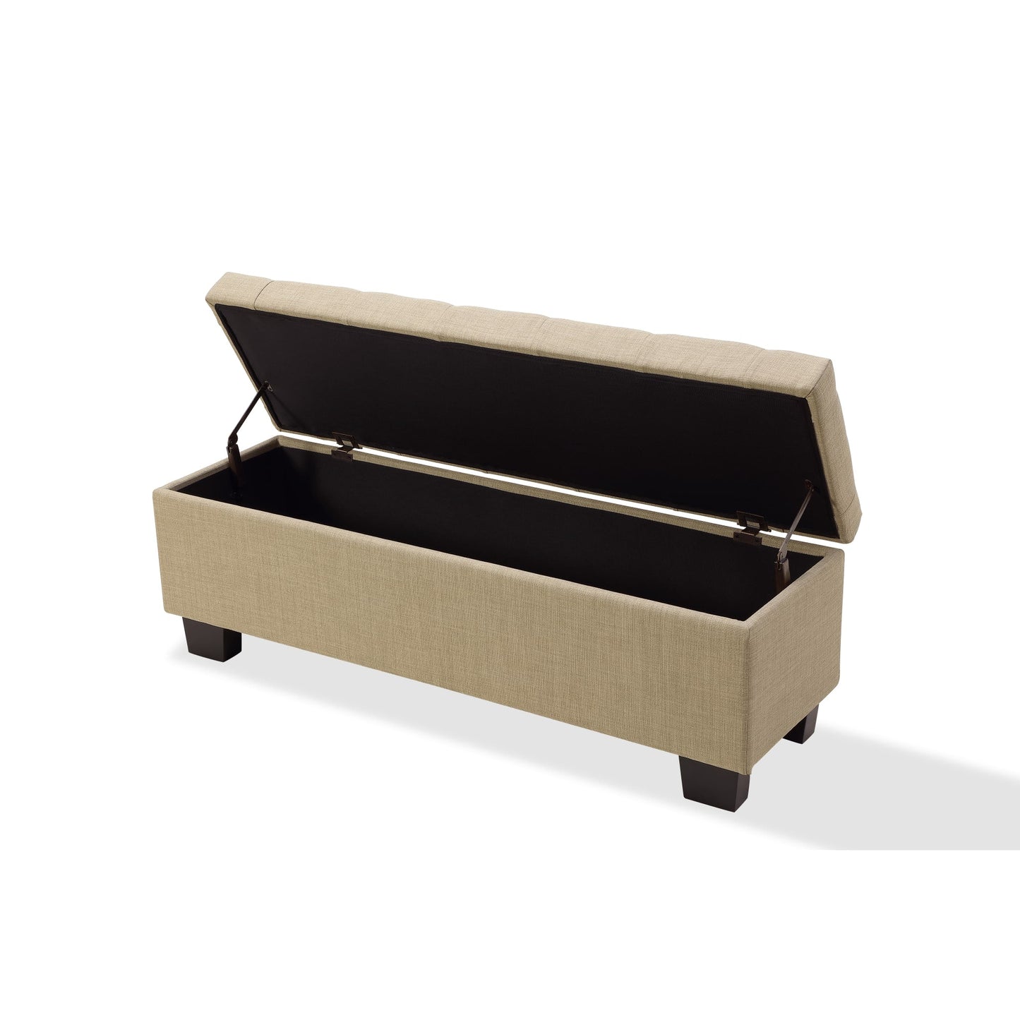 Modus Levi Tufted Storage Bench in Toast Linen