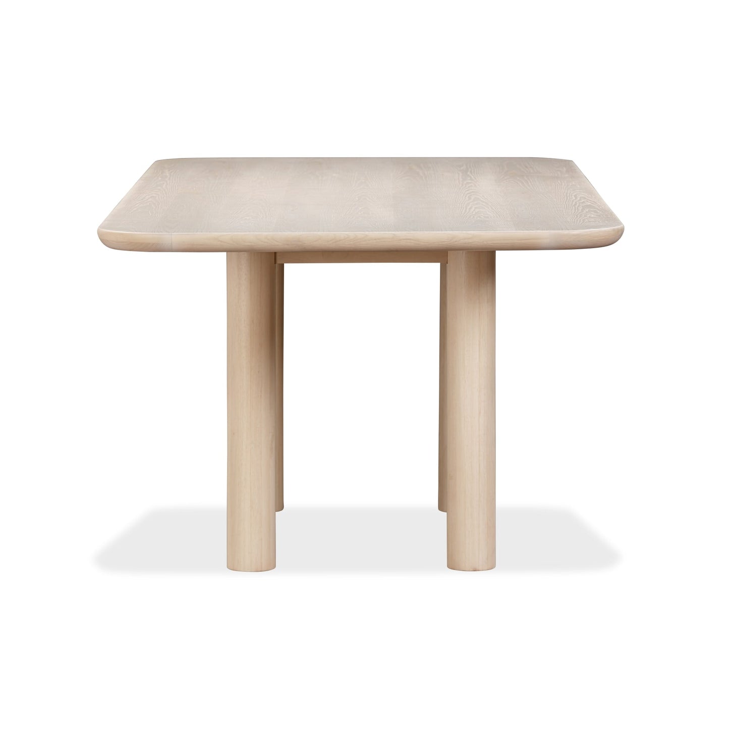 Modus Liv Ash Wood Rectangular Dining Table in White Sand