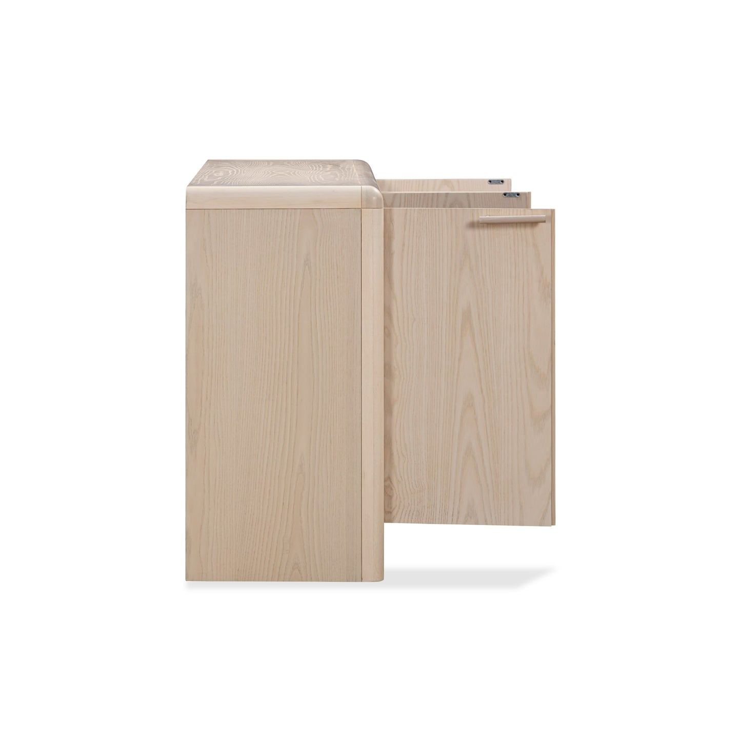 Modus Liv Four Door Ash Wood Sideboard in White Sand
