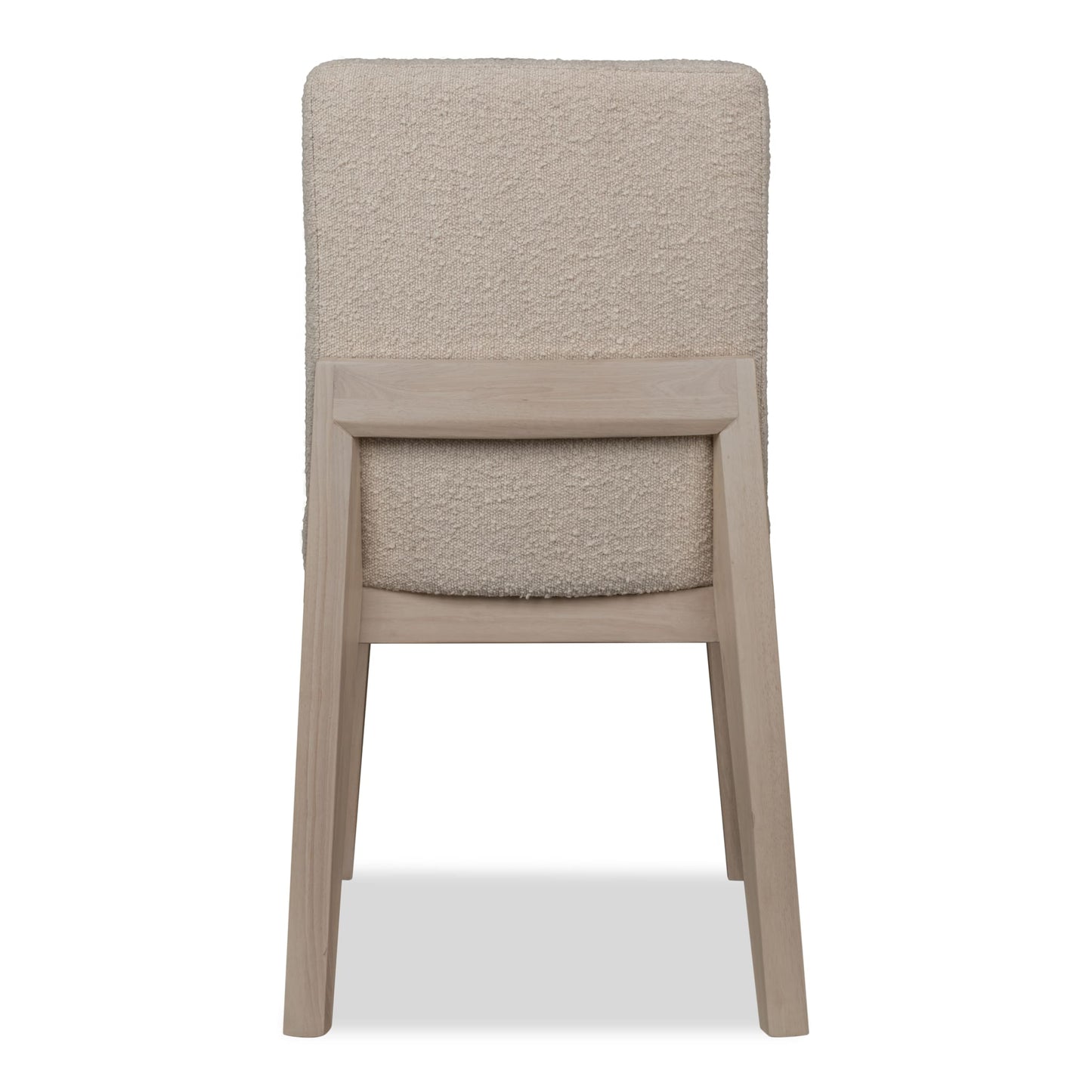 Modus Liv Solid Wood Dining Chair in White Sand and Brun Boucle