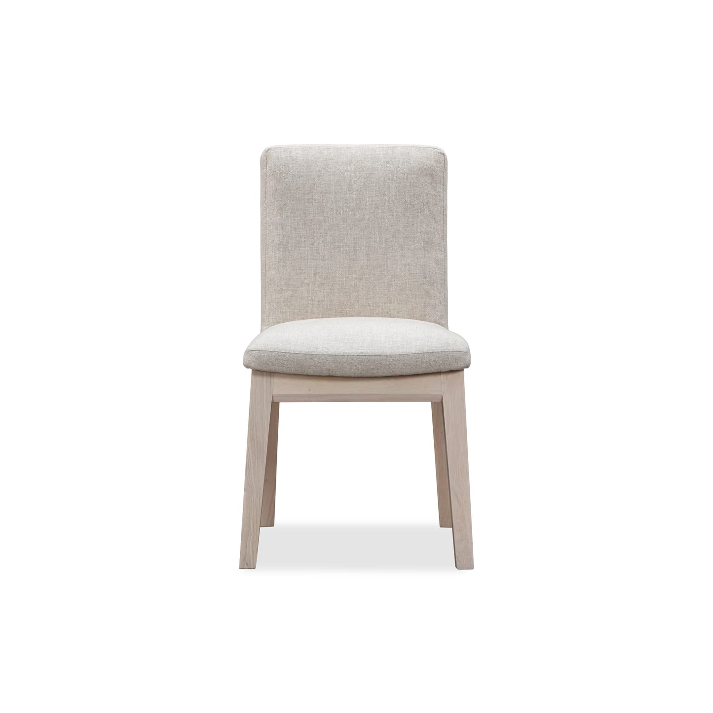 Modus Liv Solid Wood Dining Chair in White Sand and Natural Linen