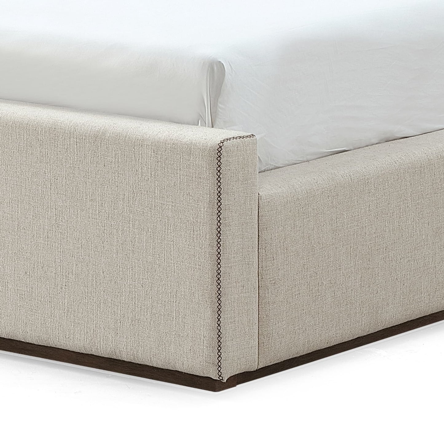 Modus Louis Upholstered Platform Bed in Natural Linen