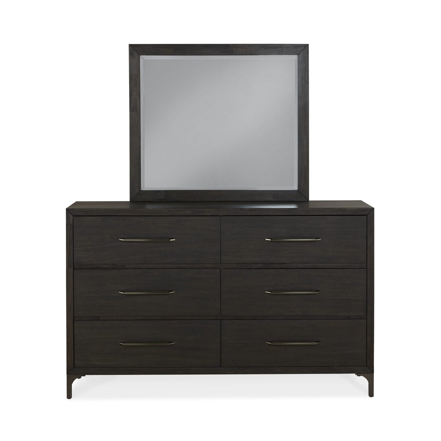 Modus Lucerne Six-Drawer Metal Leg Dresser in Vintage Coffee