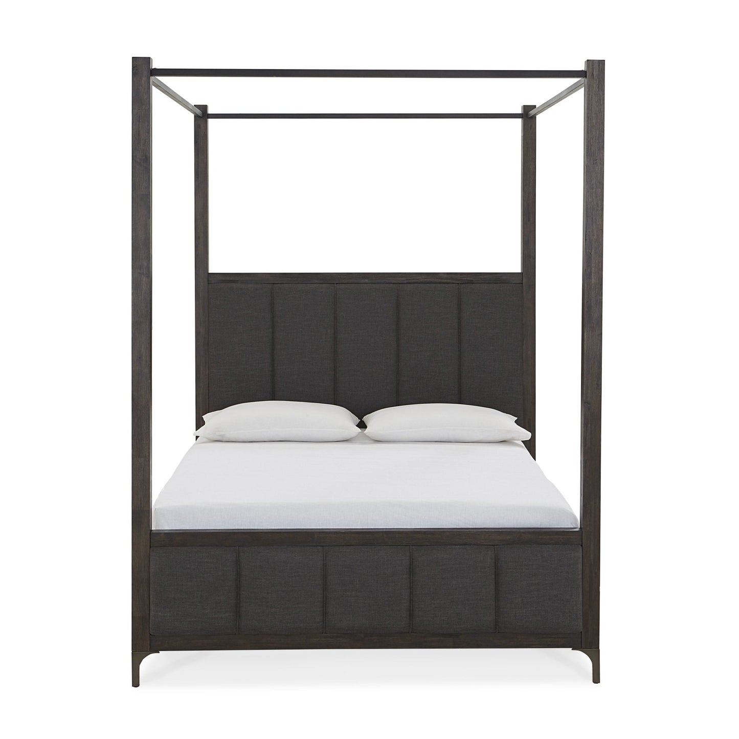 Modus Lucerne Upholstered Canopy Bed in Vintage Coffee