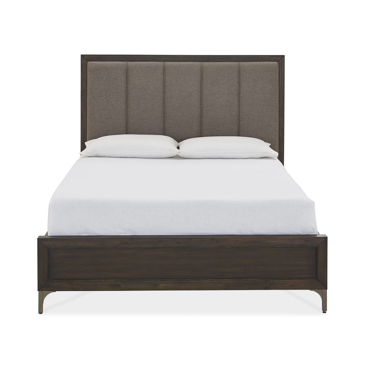 Modus Lucerne Upholstered Panel Bed in Vintage Coffee