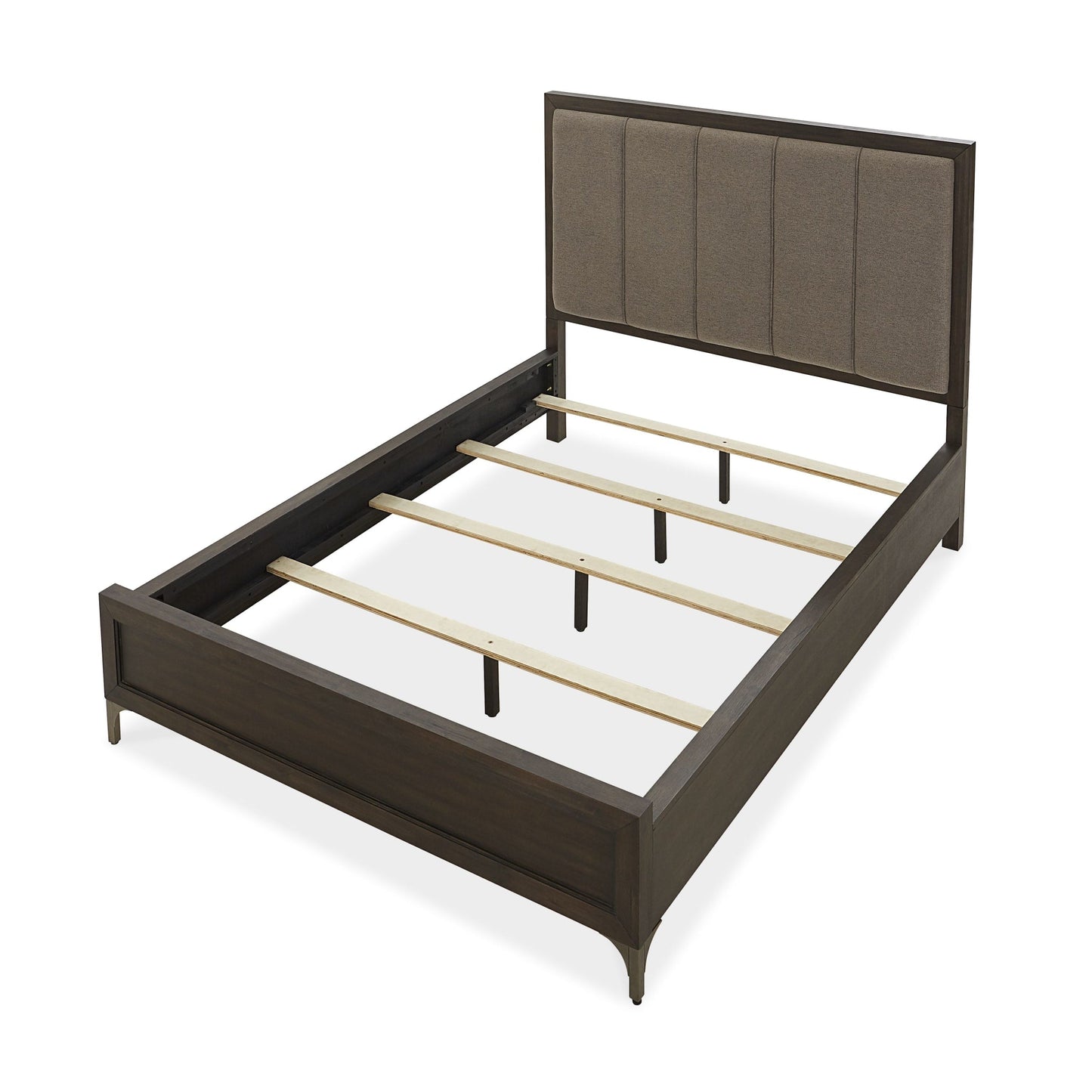 Modus Lucerne Upholstered Panel Bed in Vintage Coffee