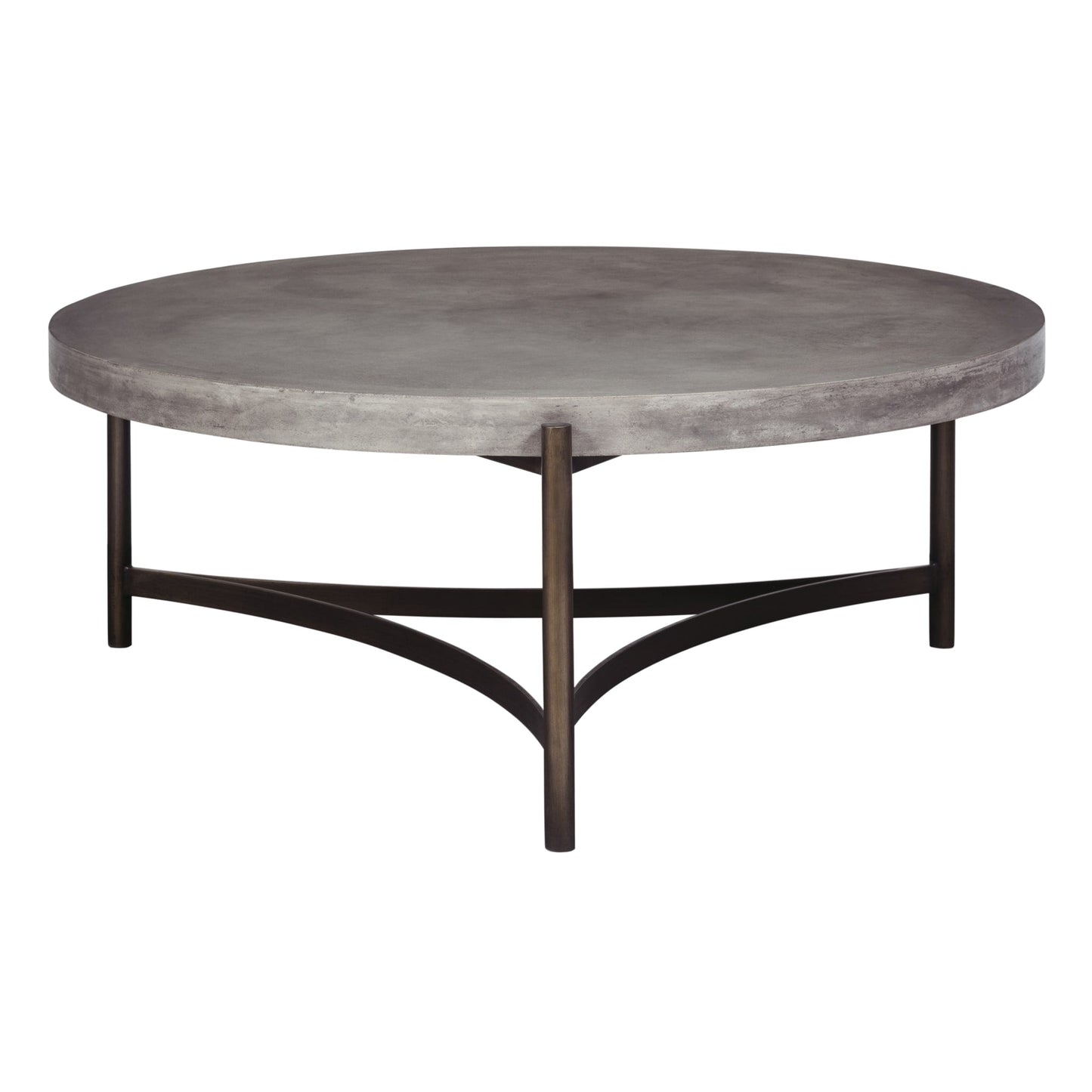 Modus Modus Lyon Round Natural Concrete and Metal Coffee Table