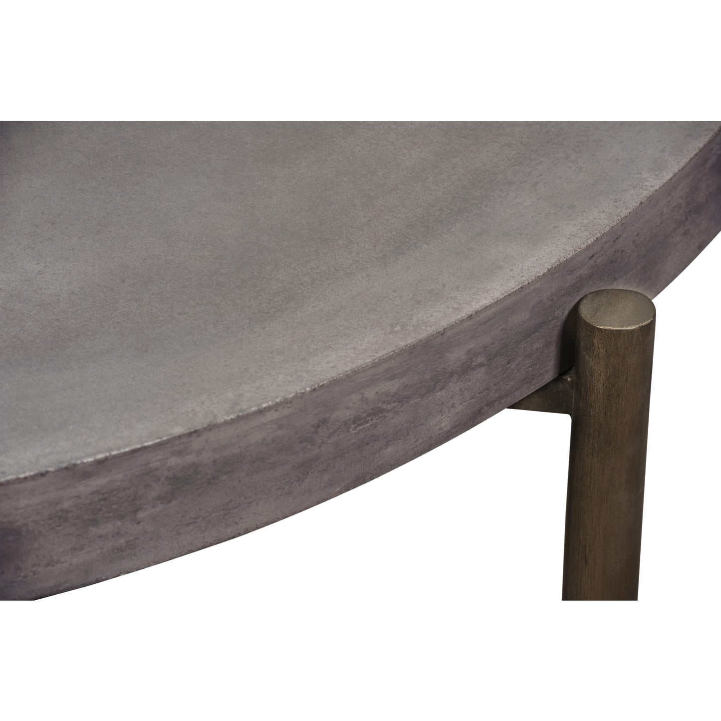 Modus Modus Lyon Round Natural Concrete and Metal Coffee Table