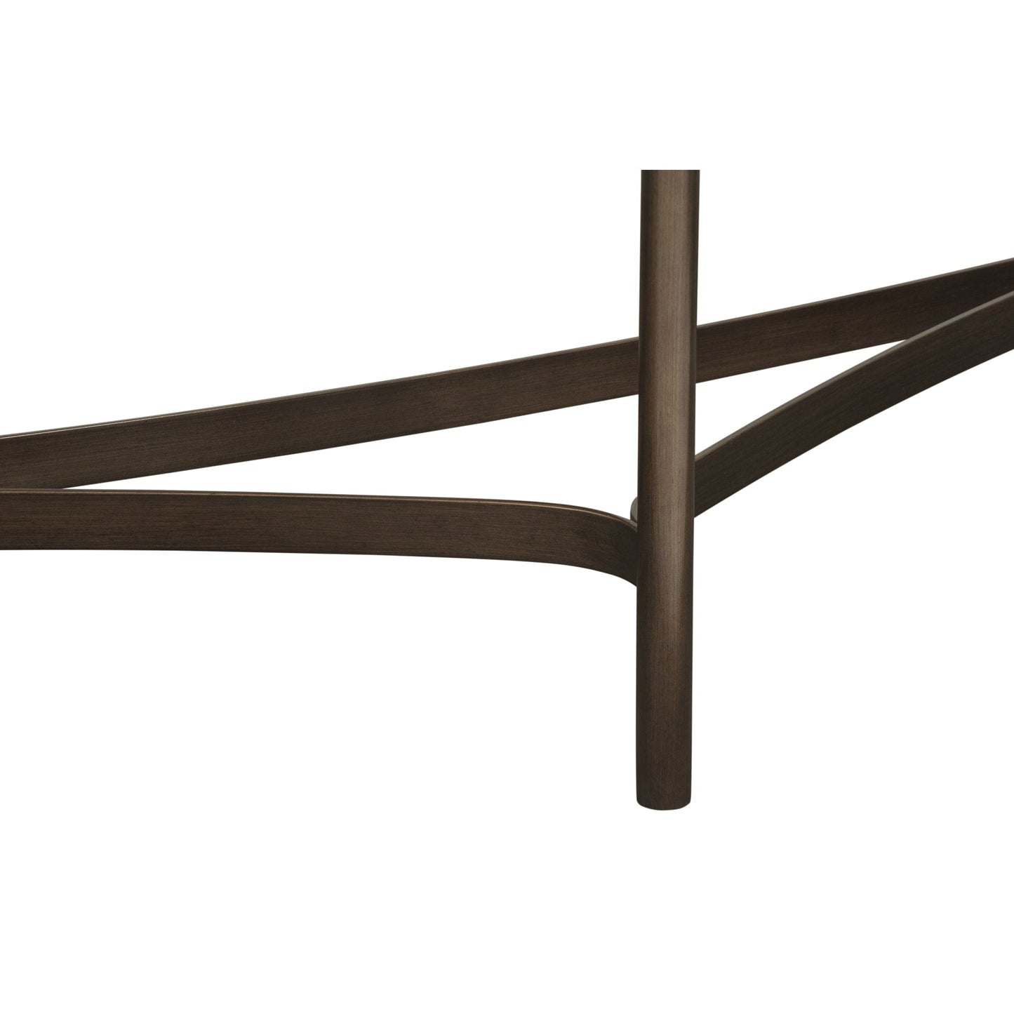 Modus Lyon Semi-circular Natural Concrete and Metal Console Table
