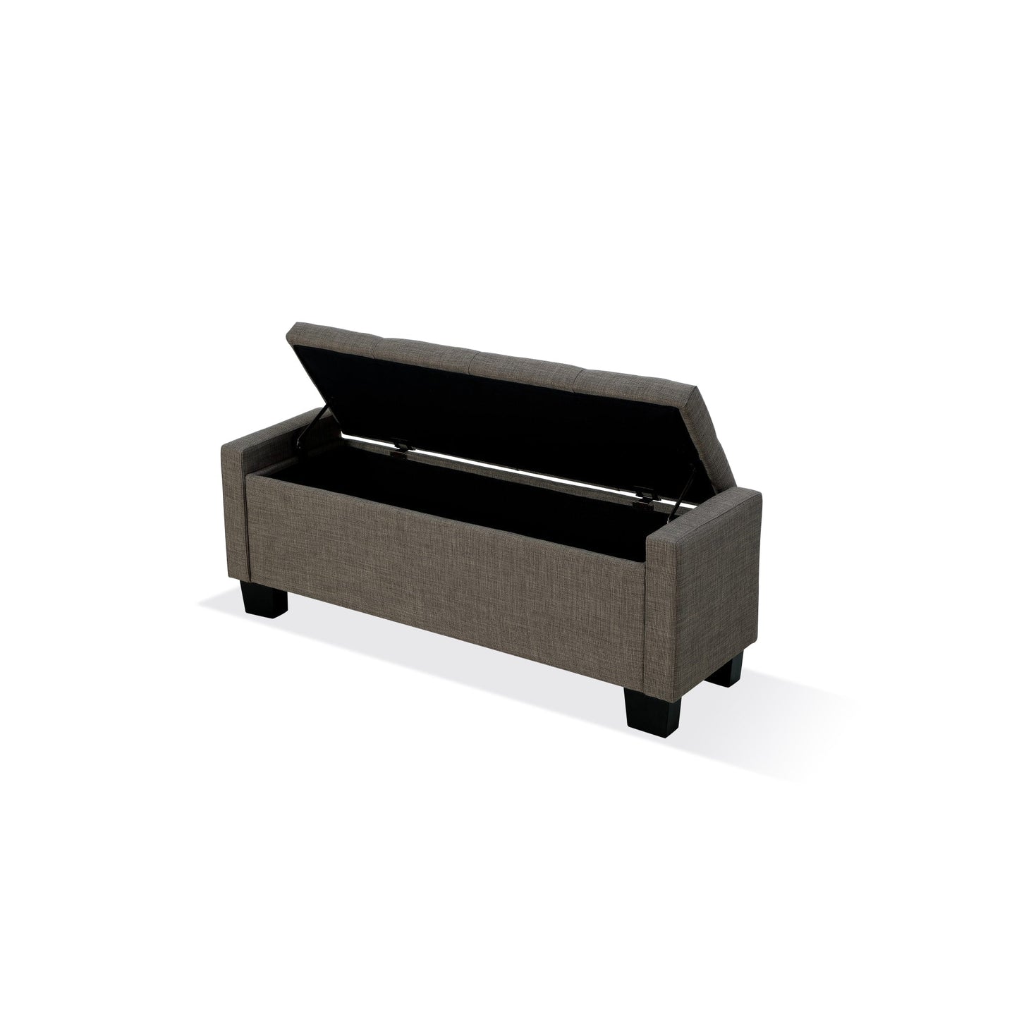 Modus Madeleine Tufted Storage Bench in Dolphin Linen