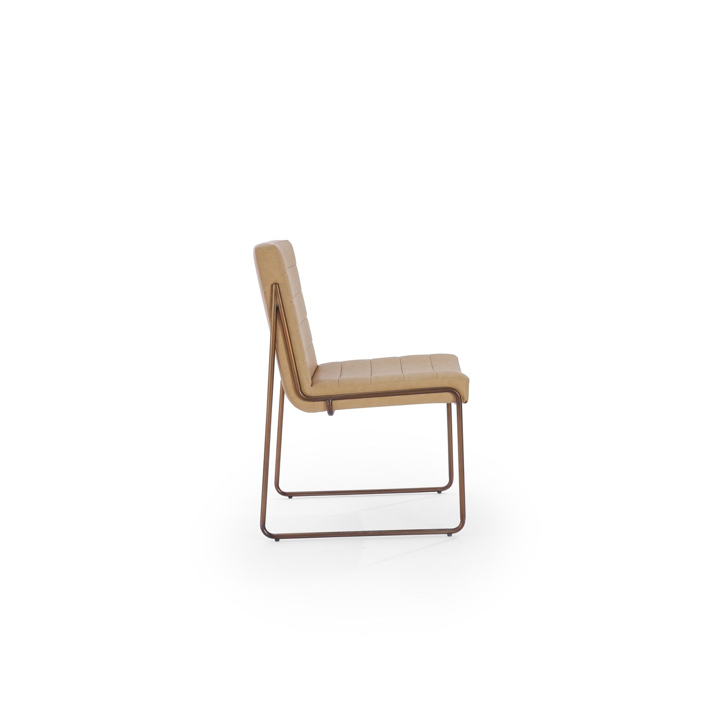 Modus Madison Metal Frame Dining Chair in Honey Synthetic Leather
