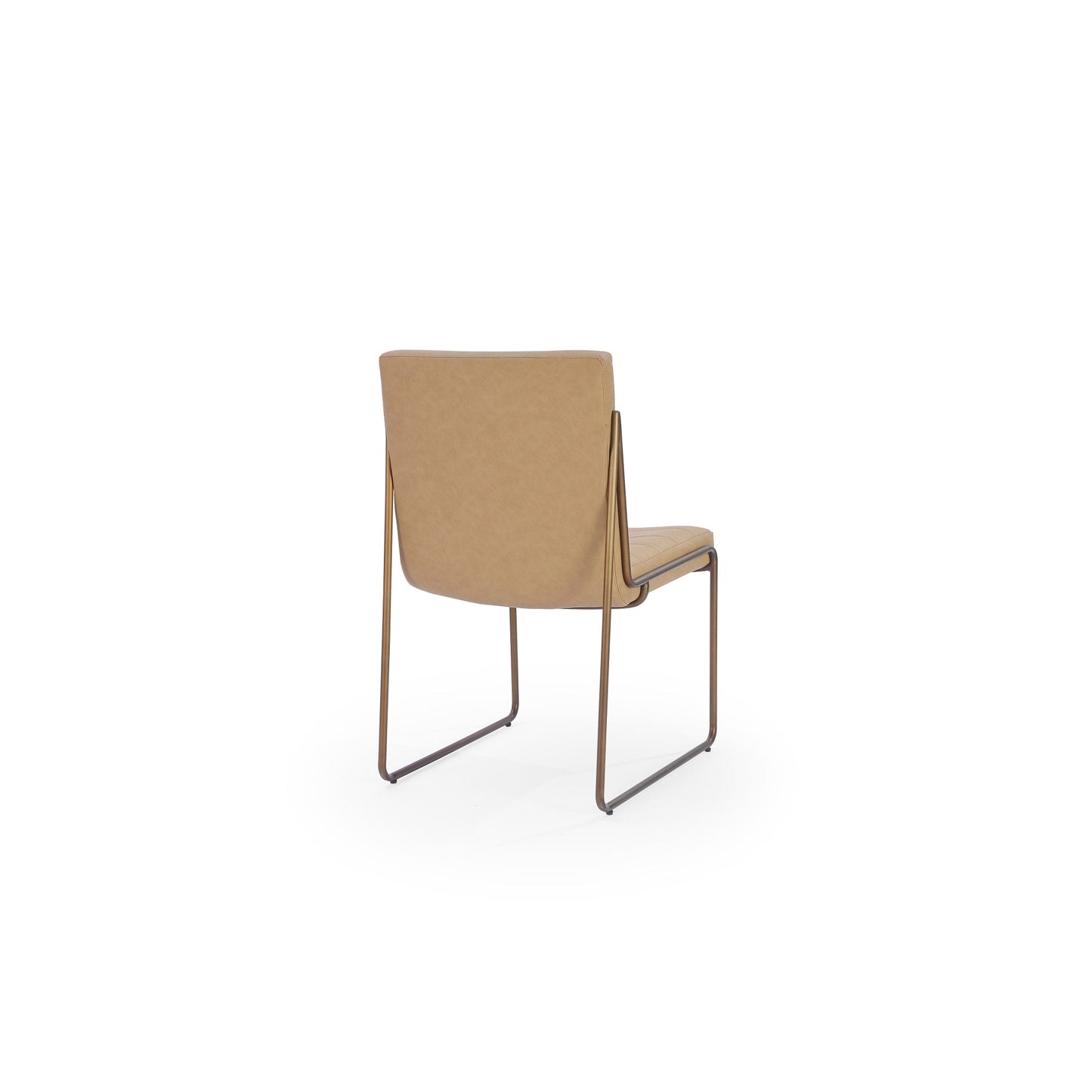 Modus Madison Metal Frame Dining Chair in Honey Synthetic Leather