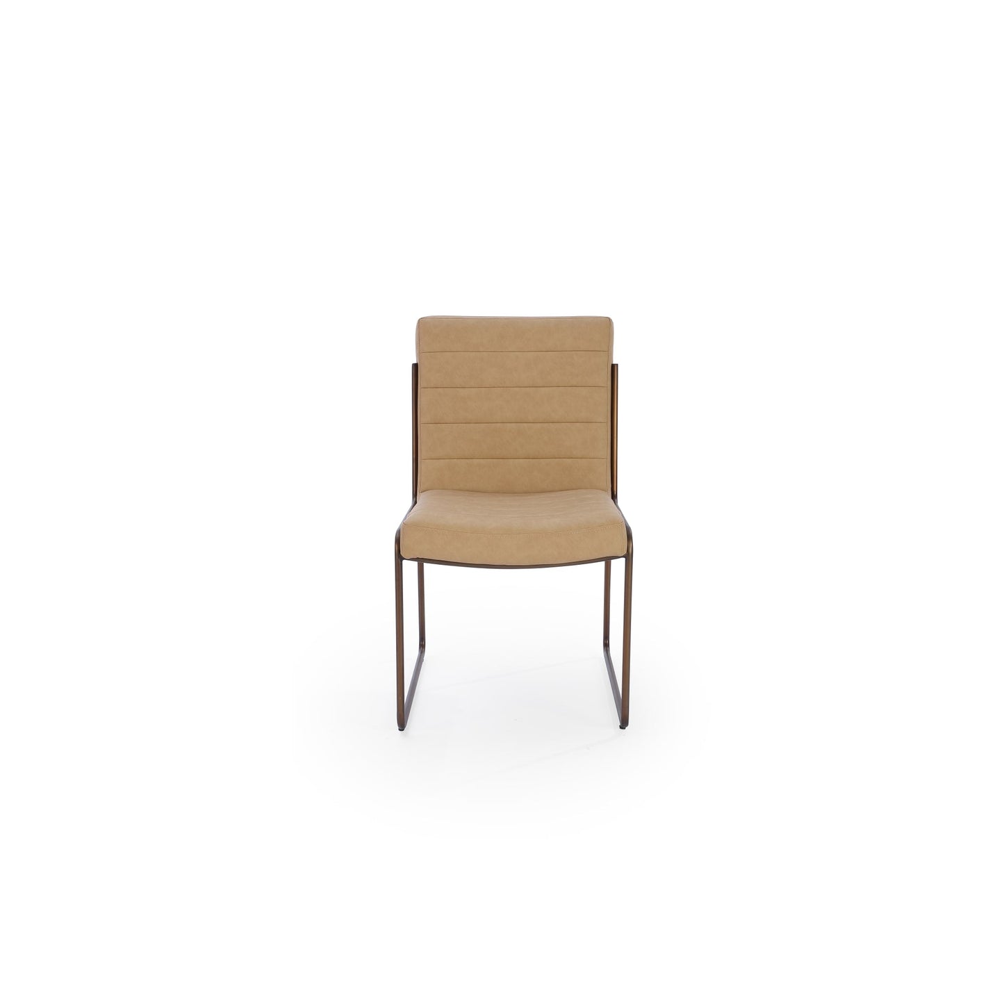 Modus Madison Metal Frame Dining Chair in Honey Synthetic Leather