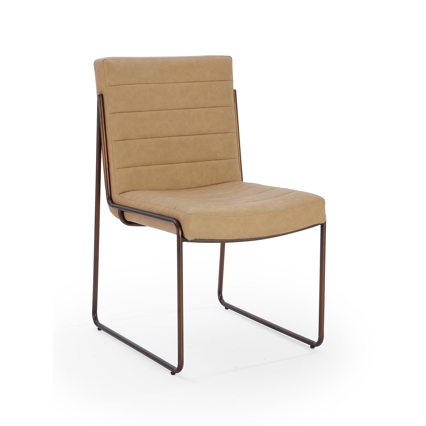 Modus Madison Metal Frame Dining Chair in Honey Synthetic Leather