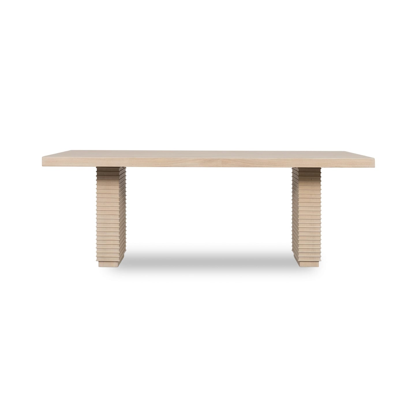 Modus Magnolia Double Pedestal Wooden Dining Table in Daffodil