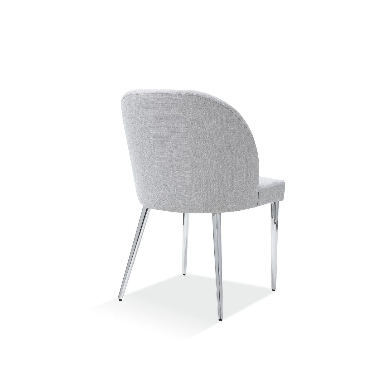 Modus Marilyn Upholstered Dining Chair in Shadow and Polished Stainless Steel