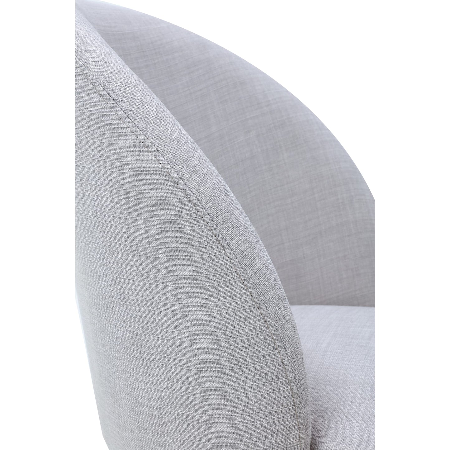 Modus Marilyn Upholstered Dining Chair in Shadow and Polished Stainless Steel