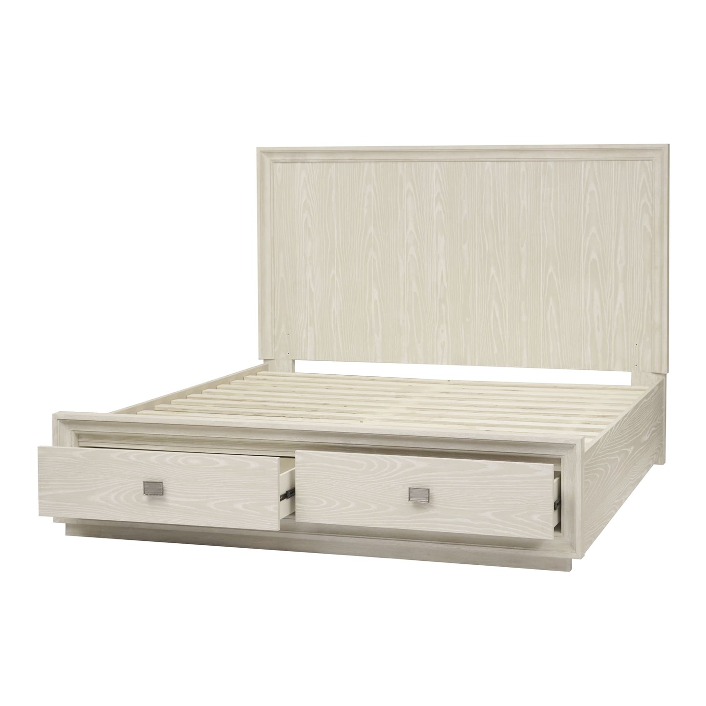Modus Maxime Two Drawer Footboard Storage Platform Bed In Ash