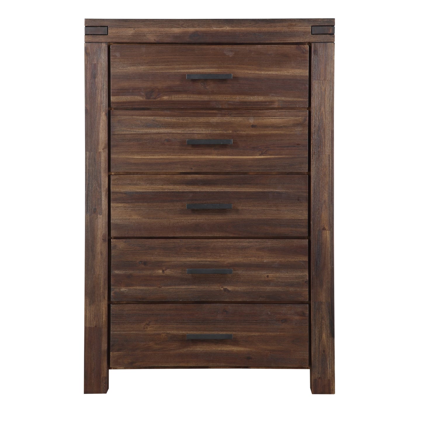 Modus Modus Modus Meadow Five Drawer Solid Wood Chest in Brick Brown