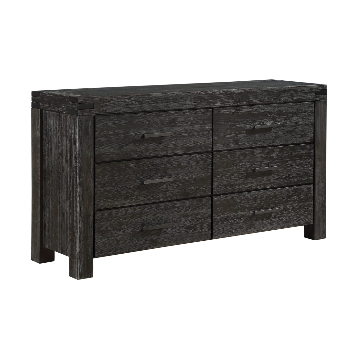 Modus Meadow Six Drawer Solid Wood Dresser Finish n Graphite