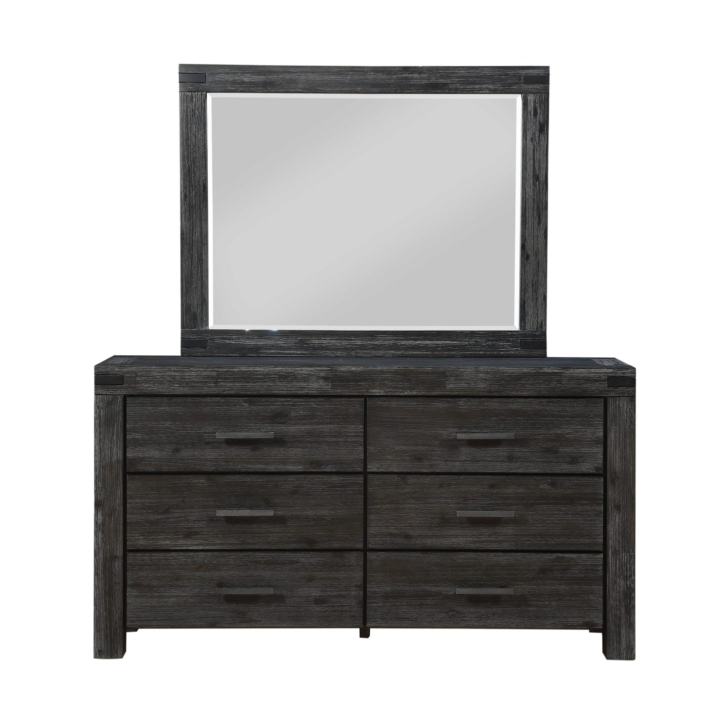 Modus Meadow Six Drawer Solid Wood Dresser Finish n Graphite