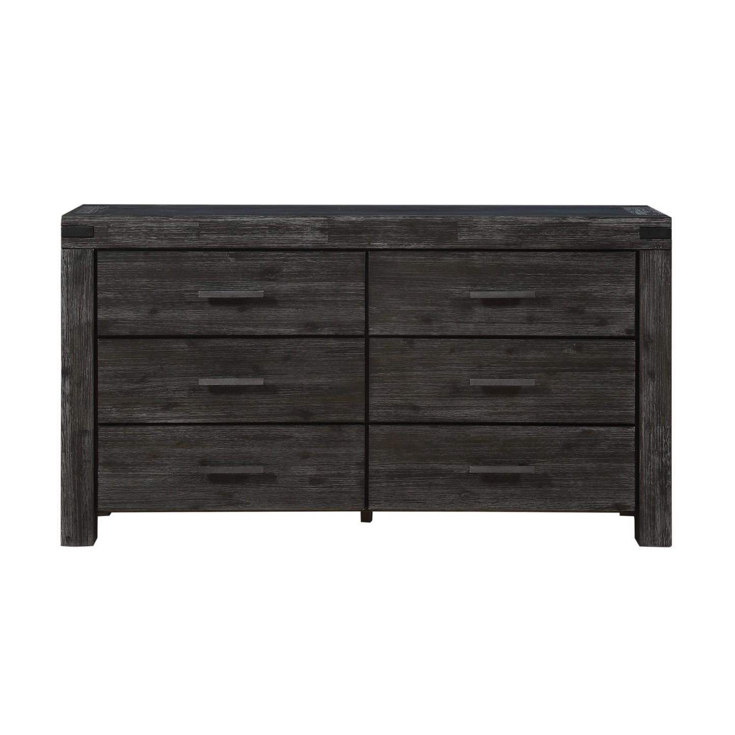 Modus Meadow Six Drawer Solid Wood Dresser in Graphite