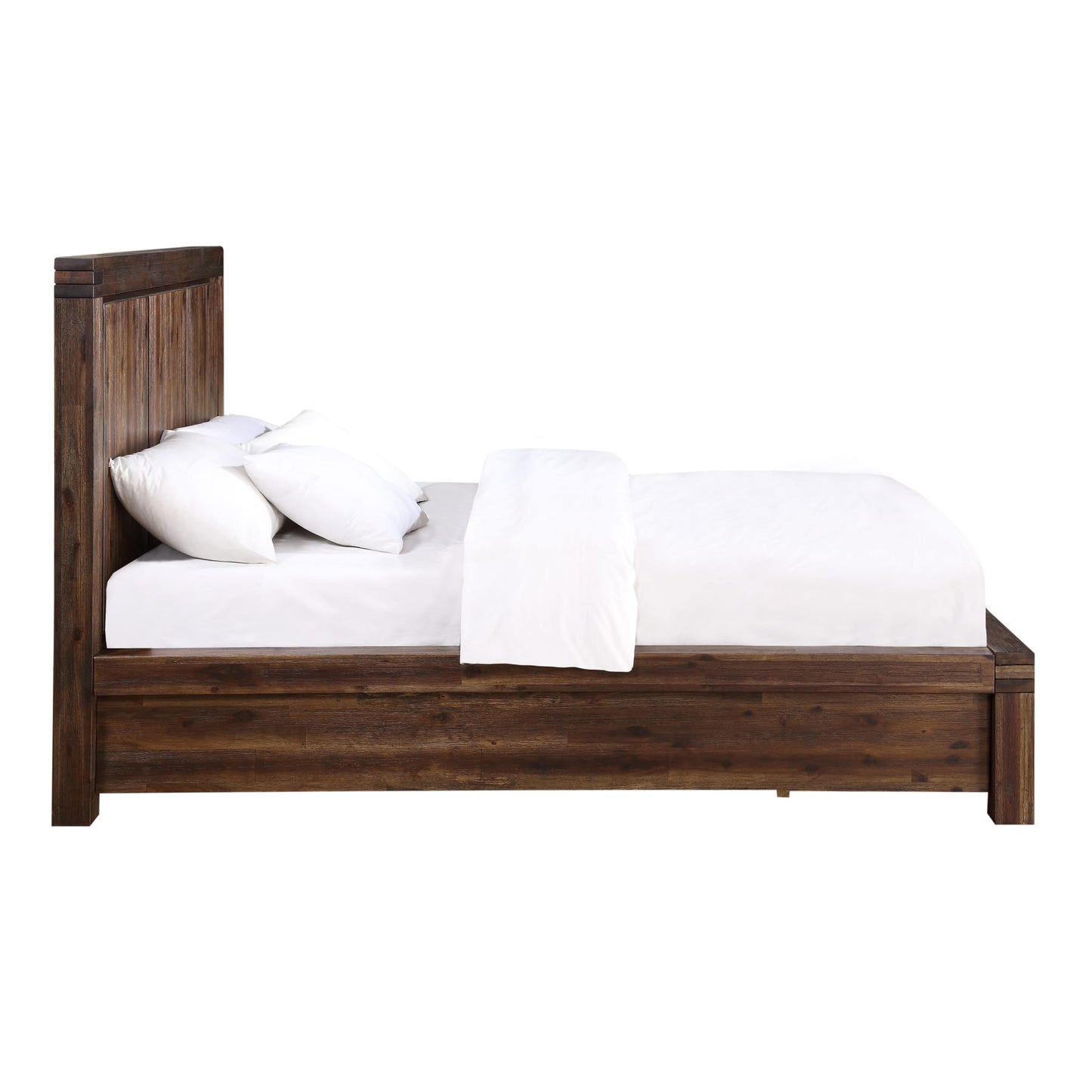 Modus Meadow Solid Wood Footboard Storage Bed in Brick Brown