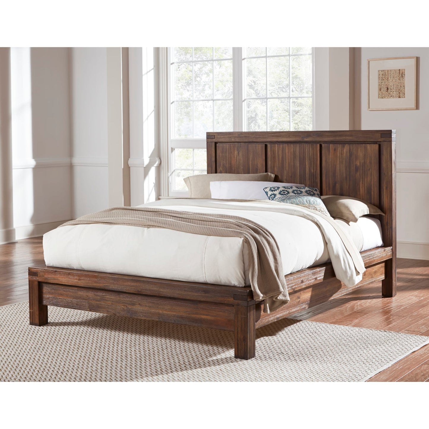 Modus Meadow Solid Wood Platform Bed in Brick Brown