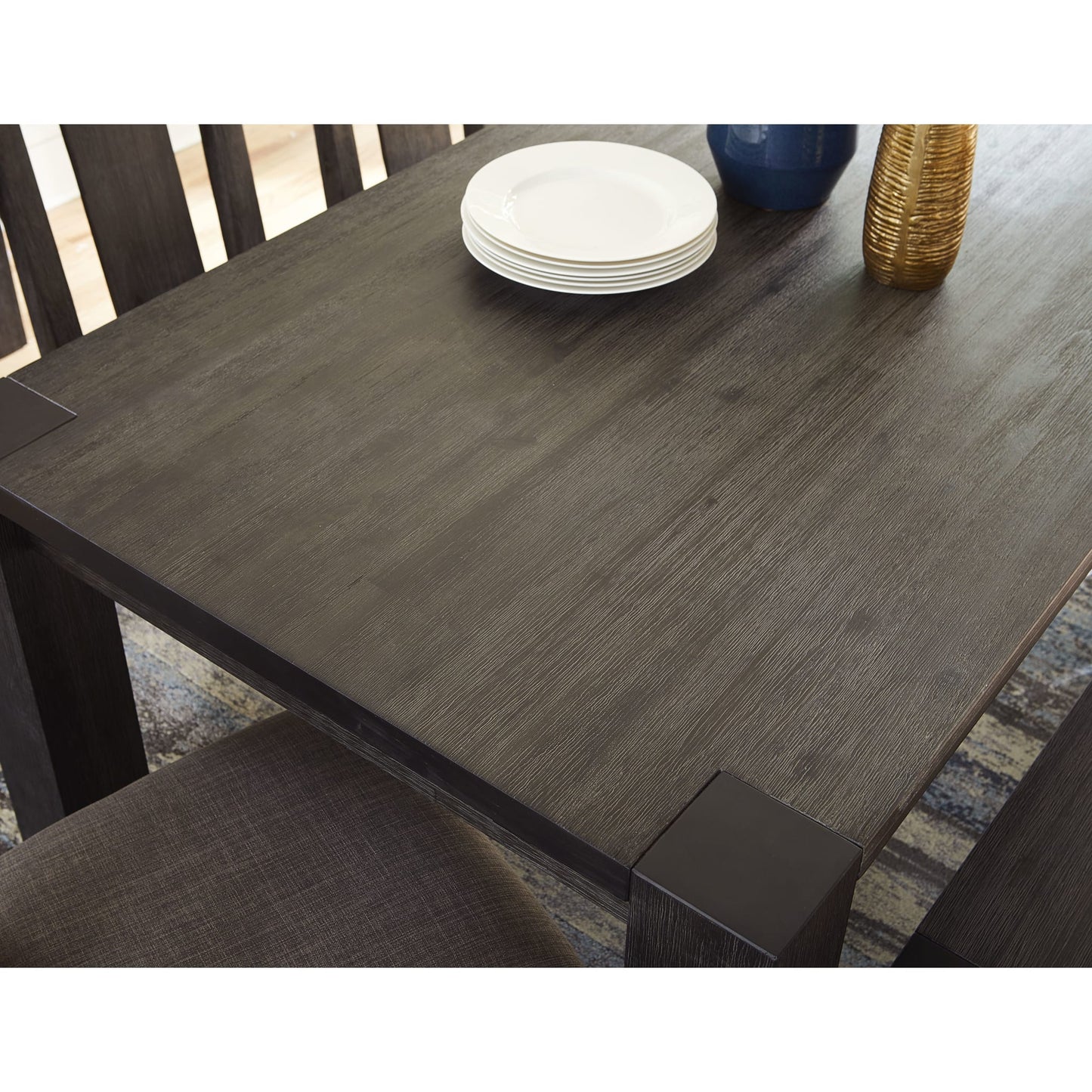 Modus Meadow Solid Wood Rectangle Table in Graphite